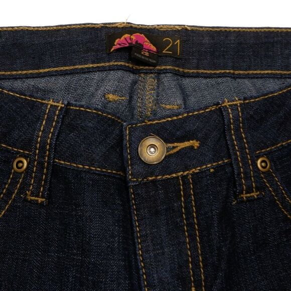 Forever 21 Slim Leg Jeans Size 28 Womens Blue Denim Stretch Measures 30 x 31.5 - Picture 9 of 10